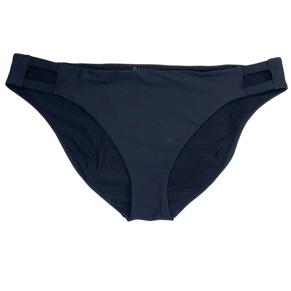 EUC- Athleta Ribbed Cut-Out Hipster Bikini Bottom